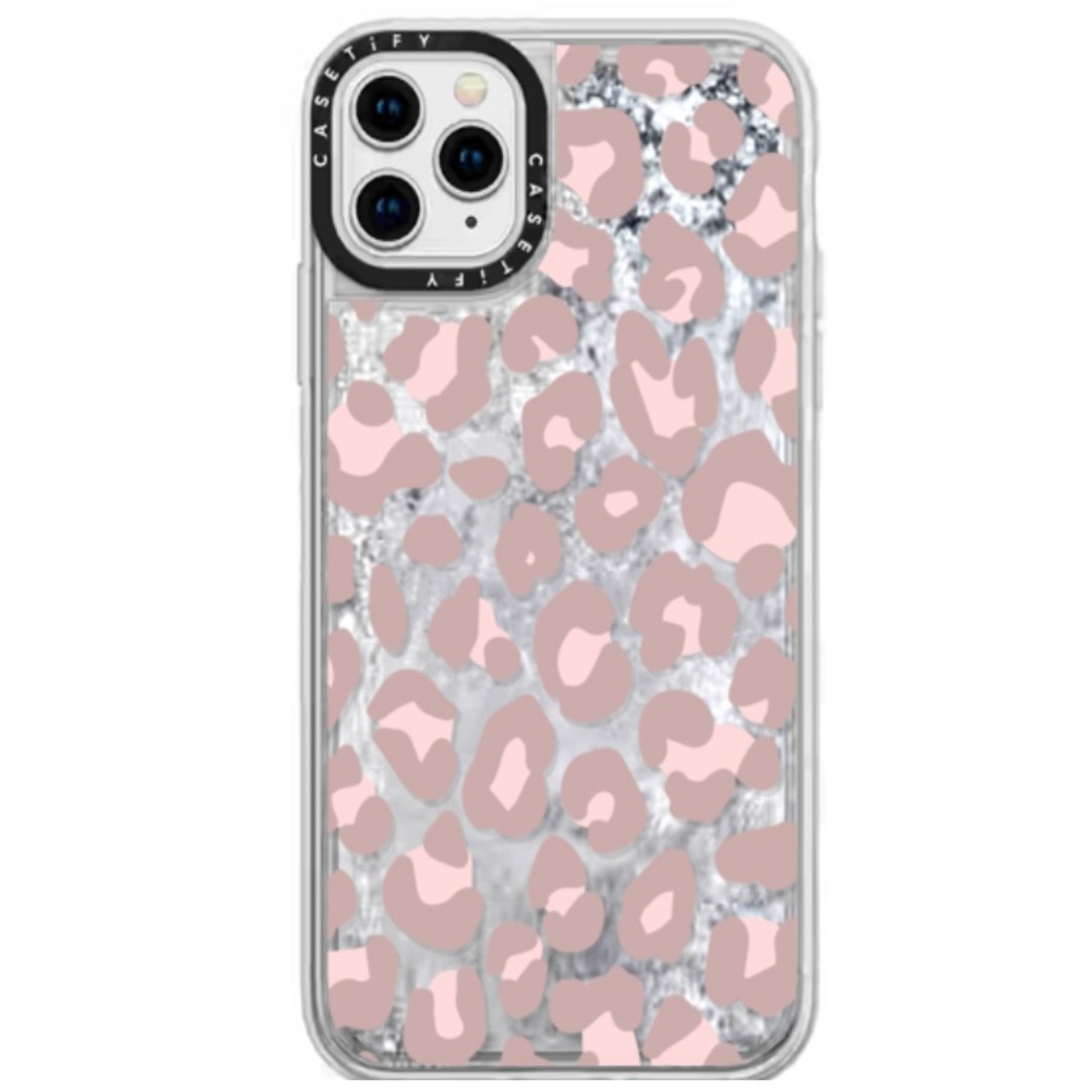 CASETIFY DUSTY PINK LEOPARD CASE BARELY USED